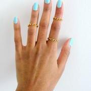 Gold Chain Rings, Women and Teens